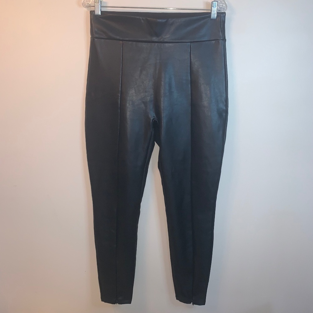 Abercrombie & Fitch Black Faux Leather Legging Pants L